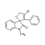 CAS#: 882041-53-4， 4-Bromo-1'-methyl-3-phenyl-5H-spiro[furan-2,3'-indol]-2'(1'H)-one