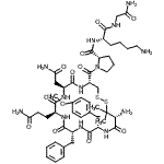 CAS#: 88210-91-7， 1-{[(4R,7S,10S,13R,16S,19R)-19-Amino-7-(2-amino-2-oxoethyl)-10-(3-amino-3-oxopropyl)-13-benzyl-16-(4-methoxybenzyl)-20,20-dimethyl-6,9,12,15,18-pentaoxo-1,2-dithia-5,8,11,14,17-pentaazacycloicosan-4-y l]carbonyl}-L-prolyl-L-lysylglycinamide