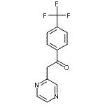 structure of CAS# 88283-34-5, 2-(2-Pyrazinyl)-1-[4-(trifluoromethyl)phenyl]ethanone;2-(Pyrazin-2-yl)-[4-(trifluoromethyl)phenyl]ethan-1-one;2-(pyrazin-2-yl)-1-(4-(trifluoromethyl)phenyl)ethanone;2-(PYRAZIN-2-YL)-1[4-(TRIFLUOROMETHYL)PHENYL]ETHANONE
