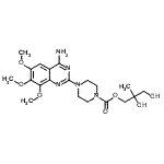 CAS#: 88321-10-2， 2,3-Dihydroxy-2-methylpropyl 4-(4-amino-6,7,8-trimethoxy-2-quinazolinyl)-1-piperazinecarboxylate
