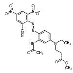 CAS#: 88351-59-1， Methyl N-{3-acetamido-4-[(2-cyano-4,6-dinitrophenyl)diazenyl]phenyl}-N-ethyl-beta-alaninate