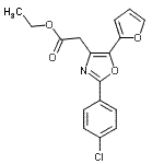 CAS#: 88352-44-7， Ethyl [2-(4-chlorophenyl)-5-(2-furyl)-1,3-oxazol-4-yl]acetate