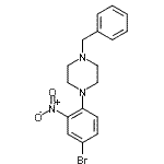 结构式 CAS# 883522-59-6, 1-苄基-4-(4-溴-2-硝基苯基)哌嗪