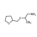 structure of CAS# 883537-85-7, 2-(Tetrahydro-2-furanylmethoxy)-1-propanamine;2-((tetrahydrofuran-2-yl)methoxy)propan-1-amine;2-(oxolan-2-ylmethoxy)propylamine;2-(Tetrahydro-2-furanylmethoxy)-1-propanamine