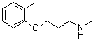 structure of CAS# 883545-20-8, N-Methyl-3-(2-methylphenoxy)-1-propanamine;Methyl-(3-o-tolyloxy-propyl)-amine;methyl[3-(2-methylphenoxy)propyl]amine;N-methyl-3-(2-methylphenoxy)-1-propanamine