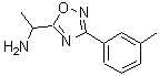 structure of CAS# 883547-44-2, 1-[3-(3-Methylphenyl)-1,2,4-oxadiazol-5-yl]ethanamine;1-(3-(m-tolyl)-1,2,4-oxadiazol-5-yl)ethanamine;1-(3-m-Tolyl-[1,2,4]oxadiazol-5-yl)-ethylamine;1-[3-(3-methylphenyl)-1,2,4-oxadiazol-5-yl]ethanamine
