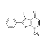 CAS#: 883723-78-2， 3-Iodo-7-methyl-2-phenylfuro[2,3-b]pyridin-4(7H)-one