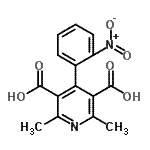 CAS#: 88434-67-7， 2,6-Dimethyl-4-(2-nitrophenyl)-3,5-pyridinedicarboxylic acid