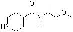 CAS#: 884497-61-4， N-(1-Methoxy-2-propanyl)-4-piperidinecarboxamide