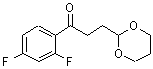 结构式 CAS# 884504-25-0, 1-(2,4-二氟苯基)-3-(1,3-二恶烷-2-基)-1-丙酮