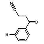 structure of CAS# 884504-63-6, 4-(3-Bromophenyl)-4-oxobutanenitrile;4-(3-Bromophenyl)-4-Oxobutyronitrile;MFCD02260539