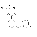 CAS#: 884512-09-8， 2-Methyl-2-propanyl (3R)-3-(3-chlorobenzoyl)-1-piperidinecarboxylate