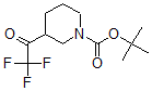 structure of CAS# 884512-51-0, Tert-Butyl 3-(2,2,2-Trifluoroacetyl)Piperidine-1-Carboxylate;Tert-Butyl 3-(Trifluoroacetyl)Piperidine-1-Carboxylate, 1-(Tert-Butoxycarbonyl)-3-(Trifluoroacetyl)Piperidine;TERT-BUTYL 3-(2,2,2-TRIFLUOROACETYL)PIPERIDINE-1-CARBOXYLATE;3-(Trifluoroacetyl)Piperidine, N-BOC Protected
