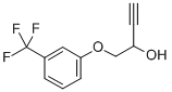 structure of CAS# 88462-65-1, 1-(3-Trifluoromethylphenoxy)-3-Butyn-2-Ol;1-(3-TRIFLUOROMETHYLPHENOXY)-3-BUTYN-2-OL