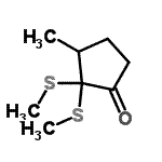 CAS#: 88525-11-5， 3-Methyl-2,2-bis(methylsulfanyl)cyclopentanone