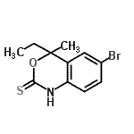 CAS#: 885268-13-3， 6-Bromo-4-ethyl-4-methyl-1,4-dihydro-2H-3,1-benzoxazine-2-thione