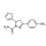 CAS#: 885269-83-0， 5-(2-Furyl)-3-(4-methylphenyl)-4,5-dihydro-1H-pyrazole-1-carboxamide