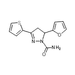 CAS#: 885269-94-3， 5-(2-Furyl)-3-(2-thienyl)-4,5-dihydro-1H-pyrazole-1-carboxamide