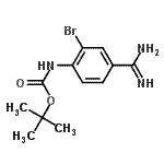 CAS#: 885270-21-3， 2-Methyl-2-propanyl (2-bromo-4-carbamimidoylphenyl)carbamate
