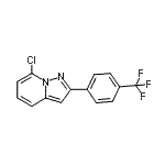 CAS#: 885270-43-9， 7-Chloro-2-[4-(trifluoromethyl)phenyl]pyrazolo[1,5-a]pyridine