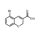 structure of CAS# 885270-71-3, 5-Bromo-2H-chromene-3-carboxylic acid;2H-1-BENZOPYRAN-3-CARBOXYLICACID, 5-BROMO-;5-bromo-2H-chromene-3-carboxylic acid;5-Bromo-2H-chromene-3-carboxylicacid
