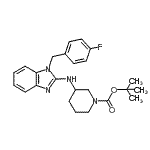 CAS#: 885270-89-3， 2-Methyl-2-propanyl 3-{[1-(4-fluorobenzyl)-1H-benzimidazol-2-yl]amino}-1-piperidinecarboxylate