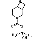 structure of CAS# 885271-67-0, 2-Methyl-2-propanyl 3,7-diazabicyclo[4.2.0]octane-3-carboxylate;(1S,6R)-3-Boc-3,7-diazabicyclo[4.2.0]octane;3-Boc-3,7-diazabicyclo[4.2.0]octane;MFCD08234914