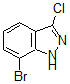 结构式 CAS# 885271-75-0, 7-溴-3-氯-1H-吲唑