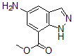 structure of CAS# 885272-08-2, 5-Amino-1H-Indazole-7-carboxylic Acid Methyl Ester;5-AMINO-1H-INDAZOLE-7-CARBOXYLIC ACID METHYL ESTER;Methyl 5-Amino-1H-Indazole-7-Carboxylate