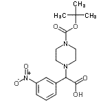 CAS#: 885274-17-9， (4-{[(2-Methyl-2-propanyl)oxy]carbonyl}-1-piperazinyl)(3-nitrophenyl)acetic acid