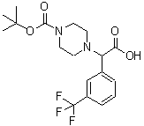 CAS#: 885274-26-0， (4-{[(2-Methyl-2-propanyl)oxy]carbonyl}-1-piperazinyl)[3-(trifluoromethyl)phenyl]acetic acid