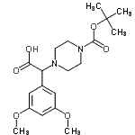 CAS#: 885274-69-1， (3,5-Dimethoxyphenyl)(4-{[(2-methyl-2-propanyl)oxy]carbonyl}-1-piperazinyl)acetic acid