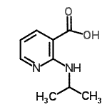 结构式 CAS# 885275-12-7, 2-(异丙基氨基)烟酸