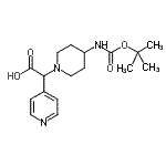 CAS#: 885275-36-5， [4-({[(2-Methyl-2-propanyl)oxy]carbonyl}amino)-1-piperidinyl](4-pyridinyl)acetic acid