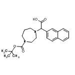 CAS#: 885275-74-1， (4-{[(2-Methyl-2-propanyl)oxy]carbonyl}-1,4-diazepan-1-yl)(2-naphthyl)acetic acid