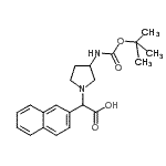 CAS#: 885275-87-6， [3-({[(2-Methyl-2-propanyl)oxy]carbonyl}amino)-1-pyrrolidinyl](2-naphthyl)acetic acid