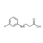 structure of CAS# 885275-89-8, N-(3-Fluorophenyl)-beta-alanine;3-(3-Fluoroanilino)propionic acid;3-[(3-fluorophenyl)amino]propanoic acid;3-[(3-Fluorophenyl)amino]propionic acid