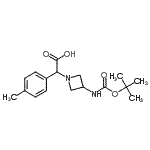CAS#: 885275-90-1， 2-[3-(tert-butoxycarbonylamino)azetidin-1-yl]-2-(p-tolyl)acetic acid