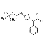 CAS#: 885275-96-7， 2-[3-(tert-butoxycarbonylamino)azetidin-1-yl]-2-(4-pyridyl)acetic acid