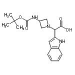 CAS#: 885276-02-8， 2-[3-(tert-butoxycarbonylamino)azetidin-1-yl]-2-(1H-indol-2-yl)acetic acid