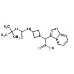 CAS#: 885276-05-1， 2-(benzofuran-3-yl)-2-[3-(tert-butoxycarbonylamino)azetidin-1-yl]acetic acid