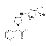 CAS#: 885276-18-6， [3-({[(2-Methyl-2-propanyl)oxy]carbonyl}amino)-1-pyrrolidinyl](3-pyridinyl)acetic acid