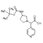 CAS#: 885276-64-2， [3-({[(2-Methyl-2-propanyl)oxy]carbonyl}amino)-1-pyrrolidinyl](4-pyridinyl)acetic acid