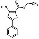 structure of CAS# 88534-50-3, Ethyl 3-amino-5-phenyl-2-thiophenecarboxylate;ethyl 3-amino-5-phenyl-2-thiophenecarboxylate;Ethyl-3-amino-5-phenylthiophen-2-carboxylat;MFCD00445387