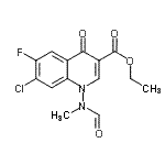 CAS#: 88569-34-0， Ethyl 7-chloro-6-fluoro-1-[formyl(methyl)amino]-4-oxo-1,4-dihydro-3-quinolinecarboxylate