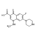 CAS#: 88569-57-7， 6-Fluoro-1-(methylamino)-4-oxo-7-(1-piperazinyl)-1,4-dihydro-3-quinolinecarboxylic acid