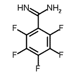 structure of CAS# 885954-06-3, 2,3,4,5,6-Pentafluorobenzenecarboximidamide;2,3,4,5,6-Pentafluorobenzamidine;MFCD05663367;Pentafluorobenzene-1-carboximidamide