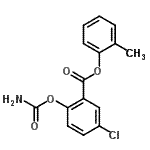 CAS 登录号：88599-48-8， 2-甲基苯基2-(氨基甲酰氧基)-5-氯苯甲酸酯