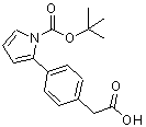 CAS#: 886363-15-1， [4-(1-{[(2-Methyl-2-propanyl)oxy]carbonyl}-1H-pyrrol-2-yl)phenyl]acetic acid