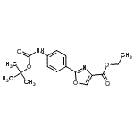 CAS#: 886363-48-0， Ethyl 2-[4-({[(2-methyl-2-propanyl)oxy]carbonyl}amino)phenyl]-1,3-oxazole-4-carboxylate
